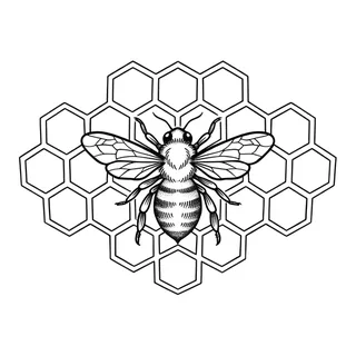 Black and white linework tattoo design, outline stencil for a stomach tattoo