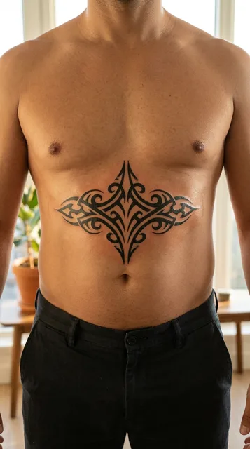 Tattoo on the stomach