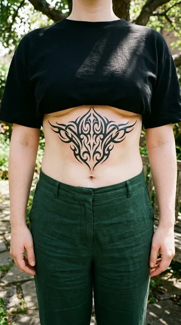 Tattoo on the stomach