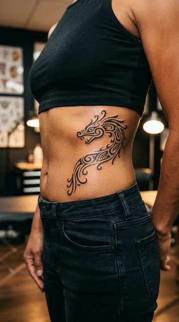 Tattoo on the stomach