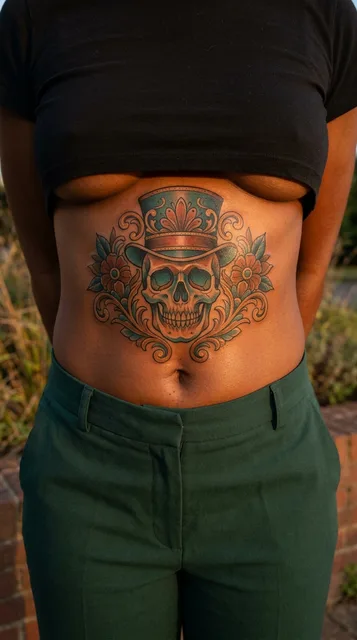 Tattoo on the stomach