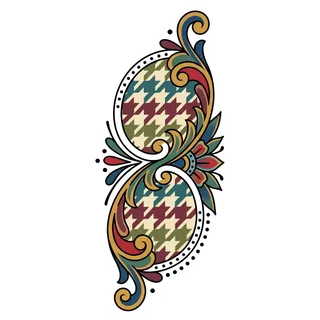 Color traditional tattoo design, drawn flat for a stomach tattoo
