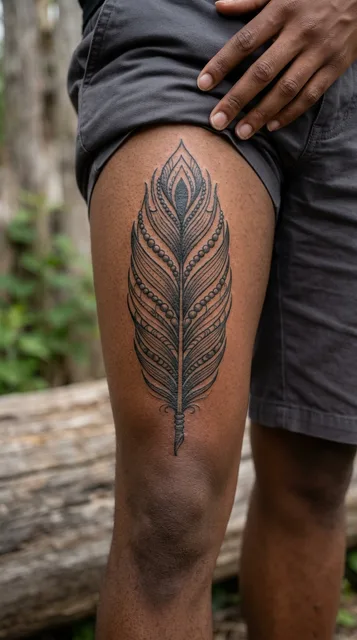 Tattoo on the thigh
