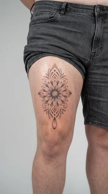 Tattoo on the thigh