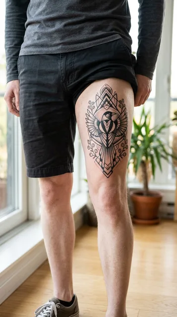 Tattoo on the thigh