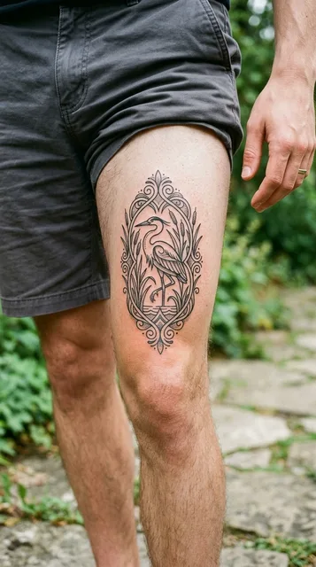 Tattoo on the thigh