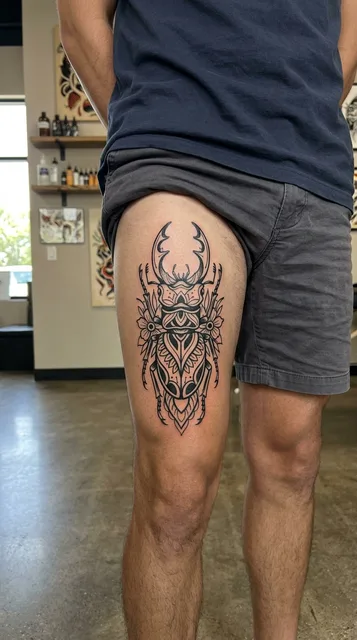 Tattoo on the thigh