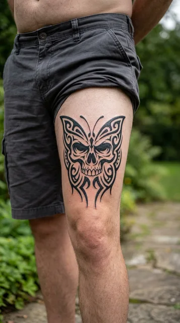 Tattoo on the thigh