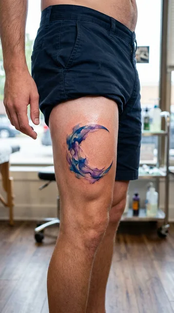 Tattoo on the thigh