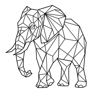 Black and white geometric tattoo design, outline stencil for a wrist tattoo
