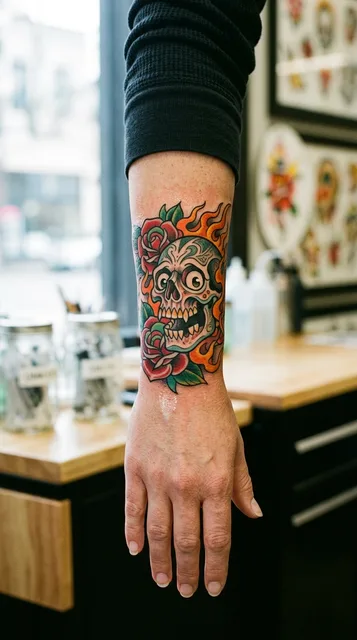 Tattoo on the wrist