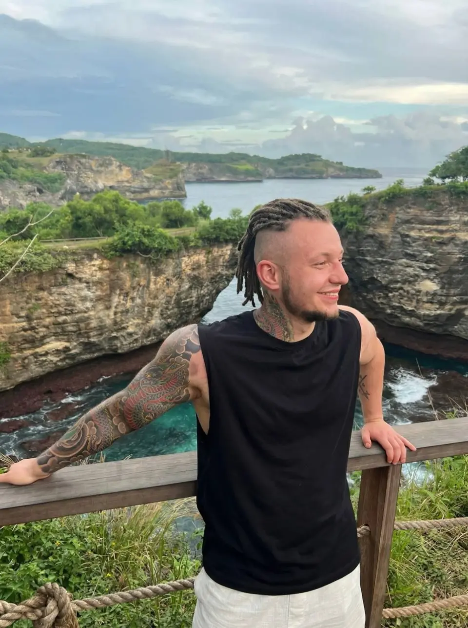 The same arm with the tattoo placed