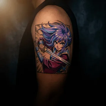 Anime tattoo style