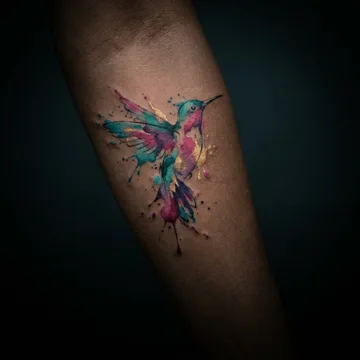 Watercolour tattoo style